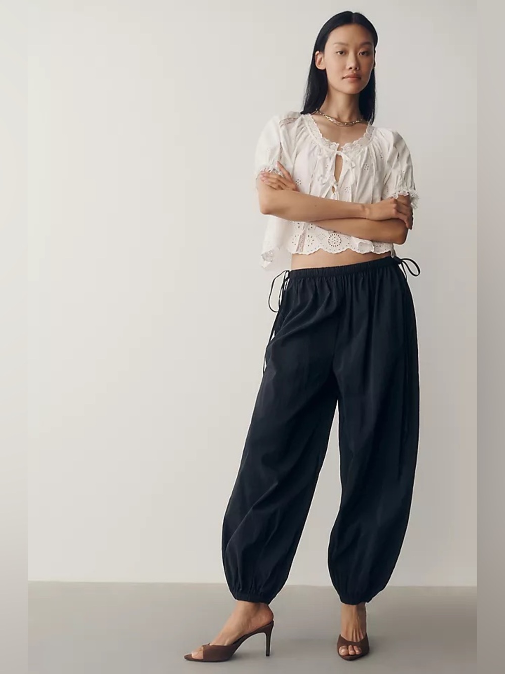 Anthropologie Black Relaxed Balloon Pants